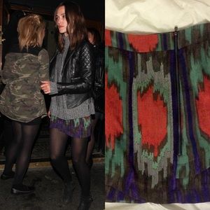 Suno tiered wool skirt XS